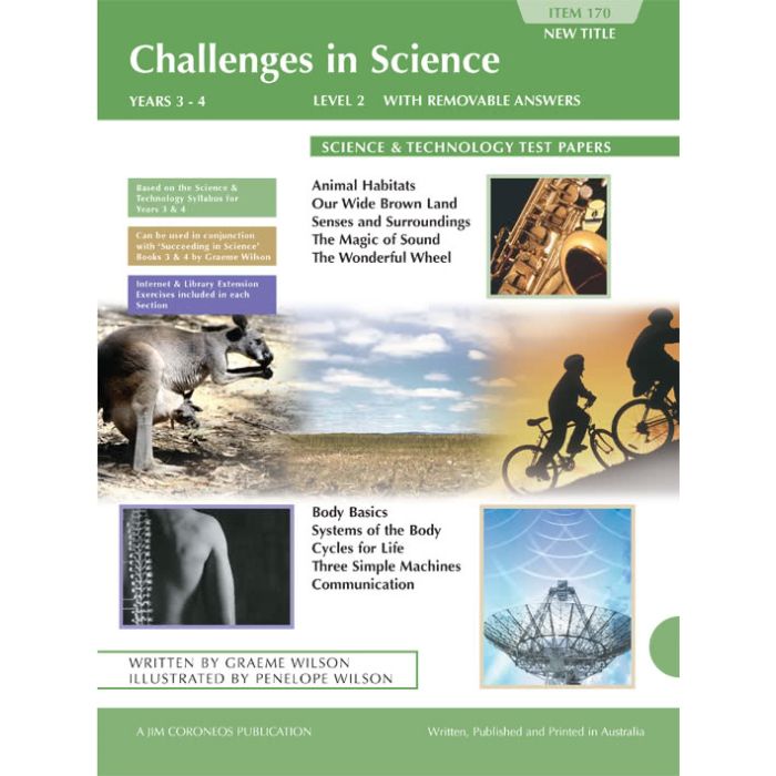 Challenges in Science Book 1: Science and Technology Tests Years 3 to 4 (Item no. 170)