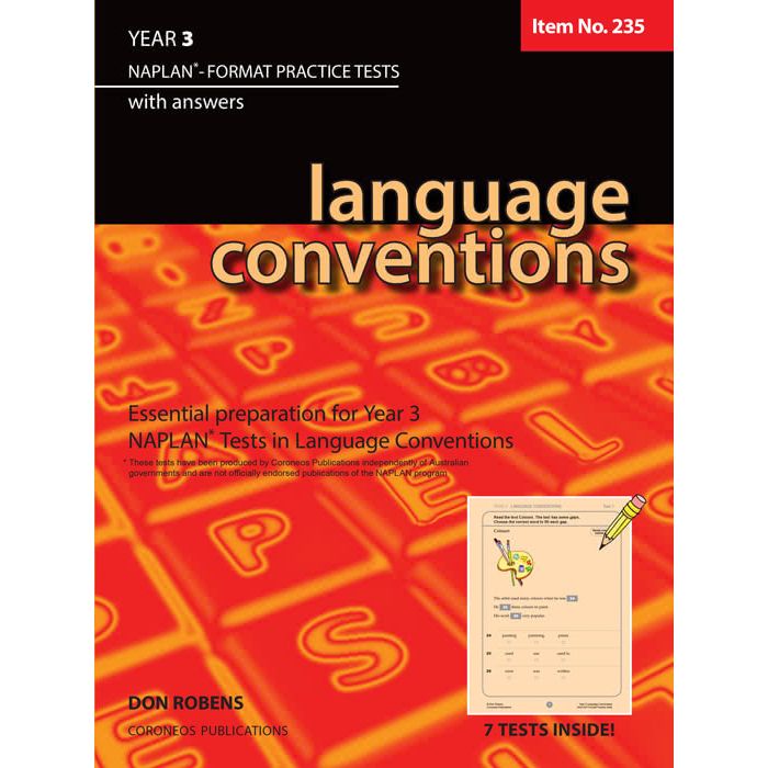 Language Conventions Year 3 NAPLAN* Format Practice Tests (Basic Skills No. 235)