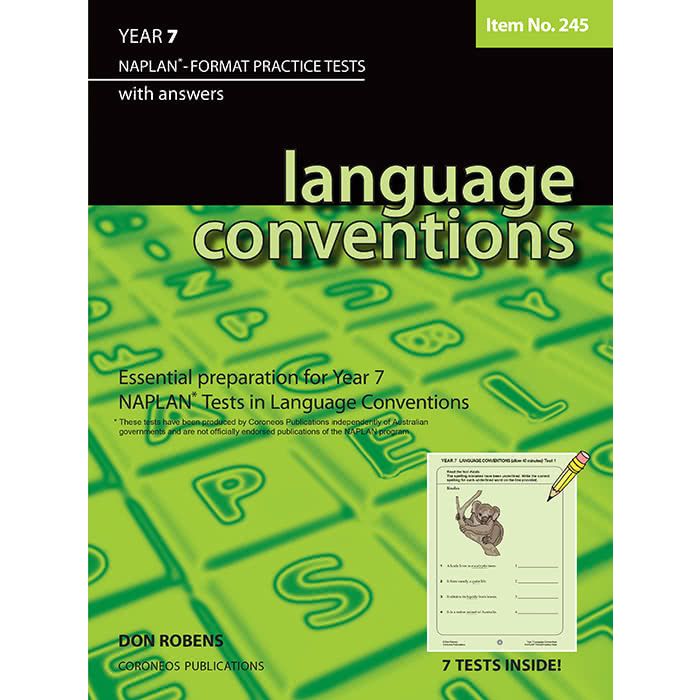 Language Conventions Year 7 NAPLAN* Format Practice Tests #245