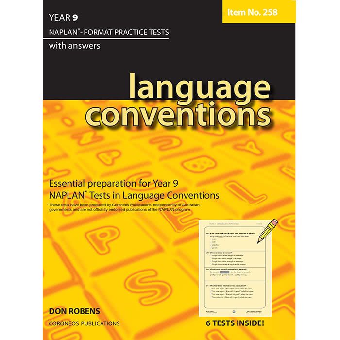 Language Conventions Year 9 NAPLAN* Format Practice Tests # 258