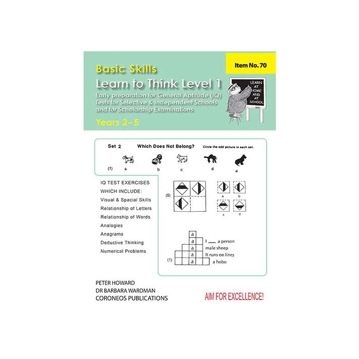 Learn to Think Level 1 Yrs 2 to 5 (Basic Skills No. 70)