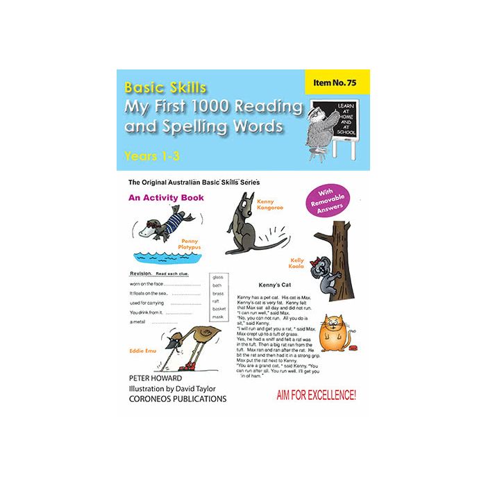 My First Reading 1000 Reading/Spelling Words Yrs 1 to 3  (Basic Skills No. 75)