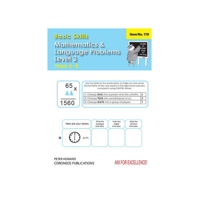 Basic Skills Maths & Language Problems Level 3  Yrs 5-8 (Basic Skills No. 119)