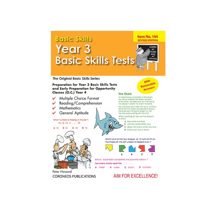 Year 3 Basic Skills Tests - Suitable preparation for NAPLAN* Tests (Basic Skills No. 144)