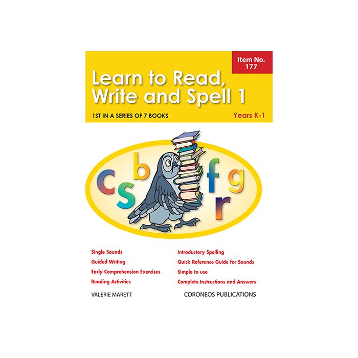 Learn to Read, Write & Spell Book 1  Yrs K to 1 (Item no. 177)