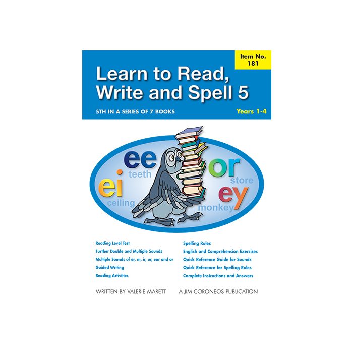 Learn to Read, Write & Spell Book 5 Yrs 1 to 4 (Item no. 181)