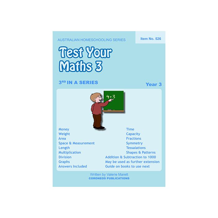 Test Your Maths 3 (Australian Homeschooling Series Item no. 526)