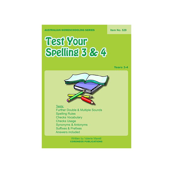 Test Your Spelling Years 3 and 4 (Item no. 529)