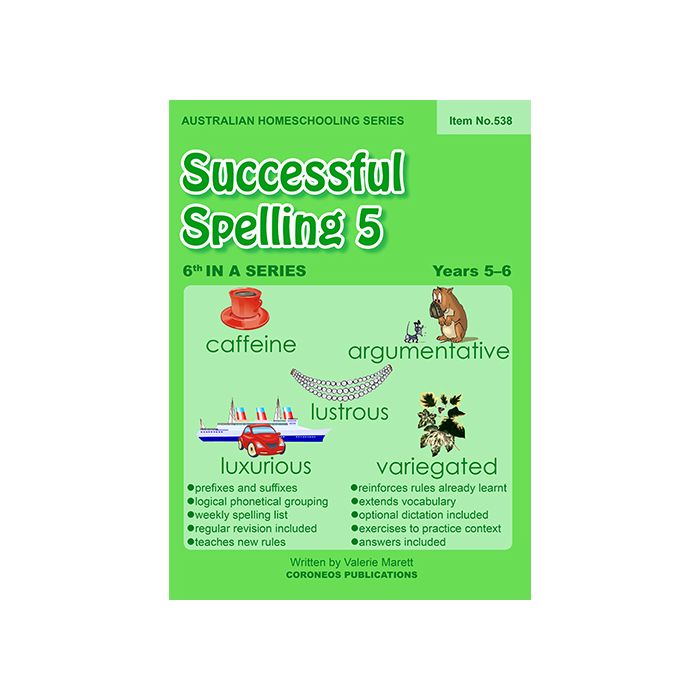 Successful Spelling 5 (Australian Homeschooling Series) (Item no. 538)