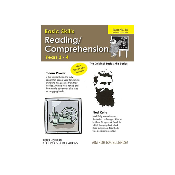 Reading / Comprehension Level 2 Yrs 3 to 4 (Basic Skills No. 58)