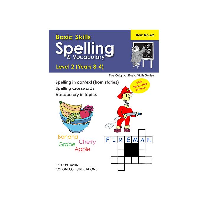Spelling / Vocabulary Level 2 Yrs 3 - 4 (Basic Skills No. 62)