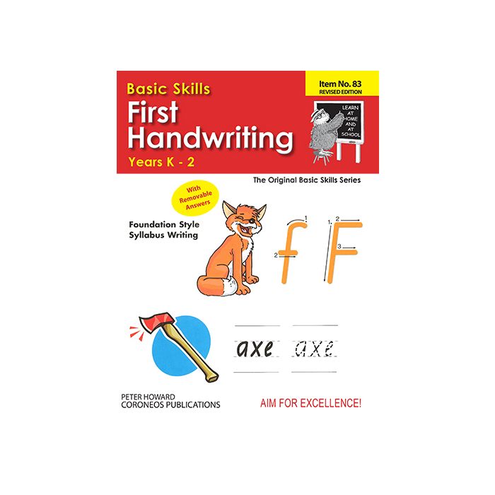 First Handwriting Yrs K to 2 (Basic Skills No. 83)