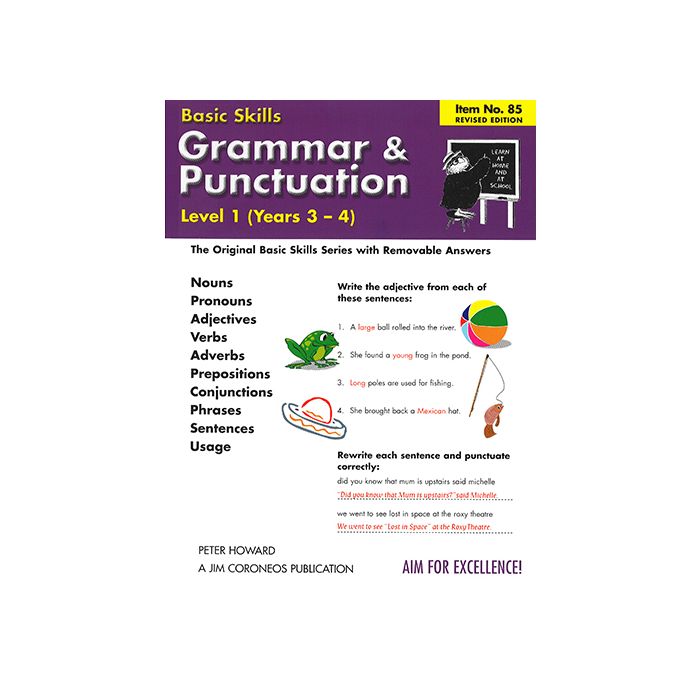 Grammar & Punctuation Level 1 Yrs 3 - 4 (Basic Skills No. 85)