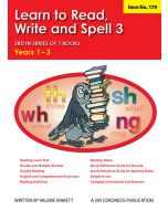 Learn to Read, Write & Spell Book 3 Yrs 1 to 3 (Item no. 179)