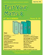 Test Your Maths 8 (Australian Homeschooling no. 570)