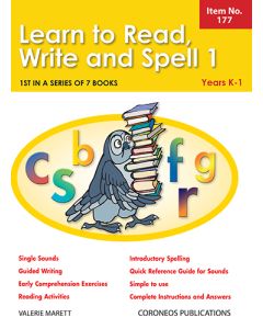Learn to Read, Write & Spell Book 1  Yrs K to 1 (Item no. 177)