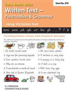 Early Basic Skills 5: Written Text: Punctuation and Grammar using Victorian font (No. 370)