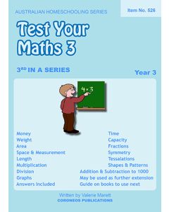 Test Your Maths 3 (Australian Homeschooling Series Item no. 526)