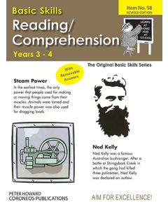 Reading / Comprehension Level 2 Yrs 3 to 4 (Basic Skills No. 58)