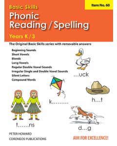 Phonic/Reading Spelling Yrs K to 3 (Basic Skills No. 60)