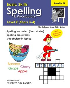 Spelling / Vocabulary Level 2 Yrs 3 - 4 (Basic Skills No. 62)